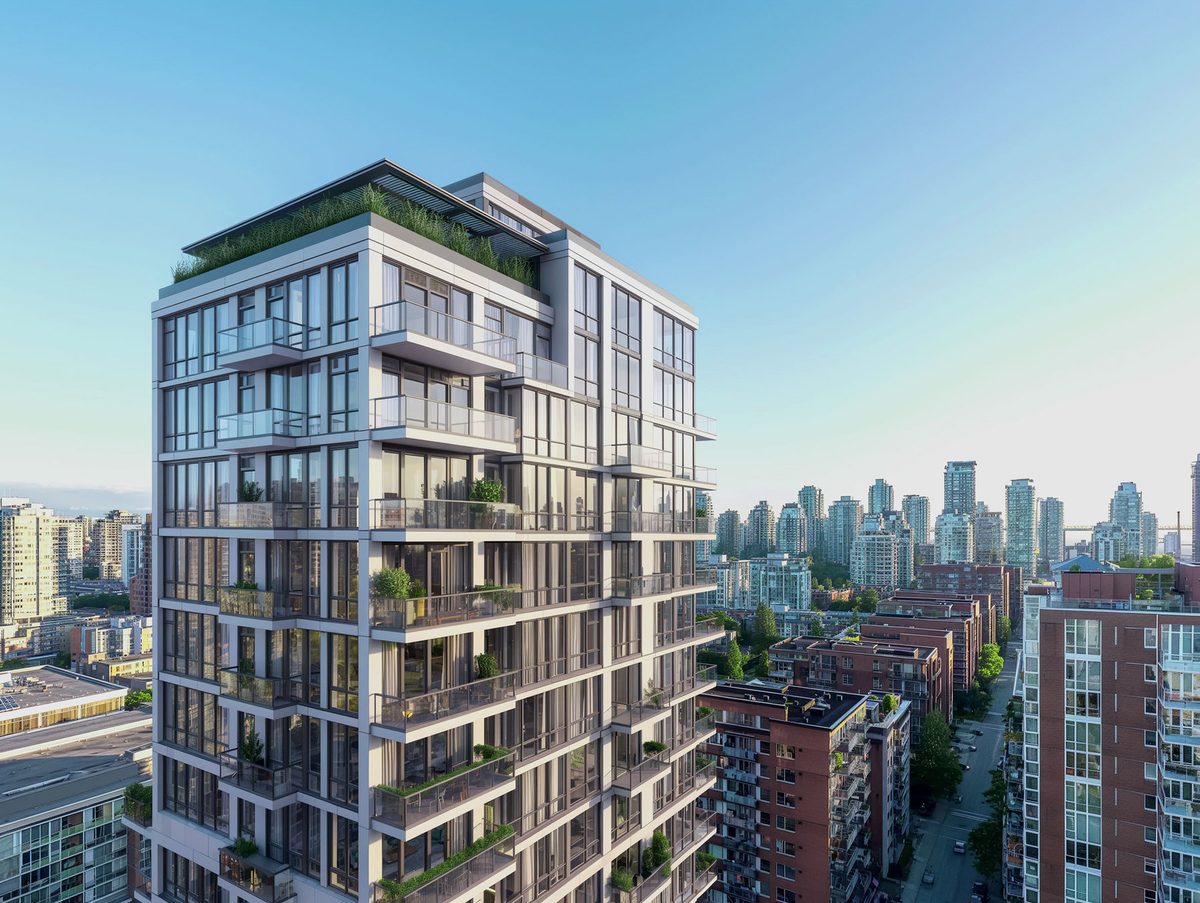 Modern multifamily apartment buildings